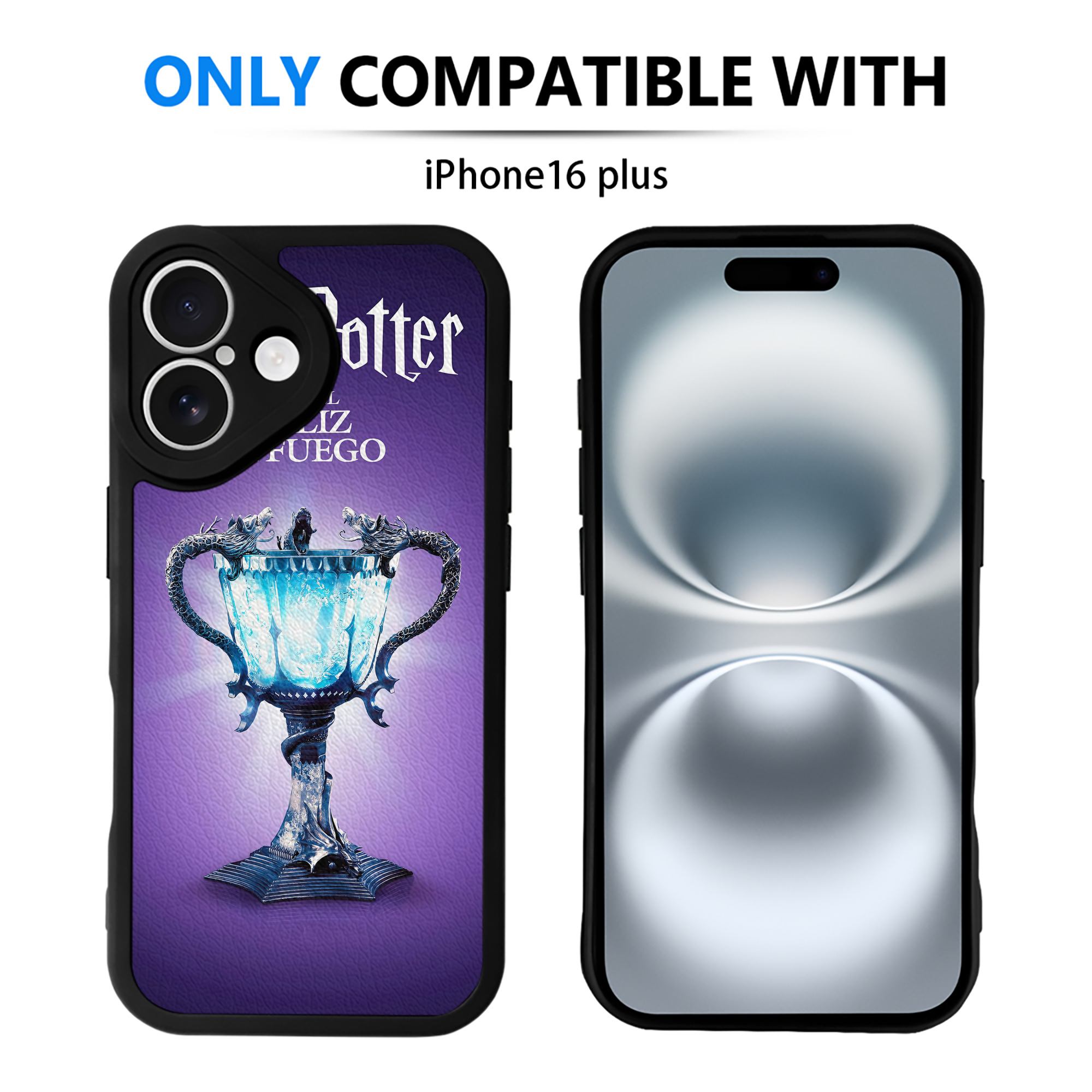 （画像用） Harry Potter ハリー・ポッターシリーズ 【iPhone 16シリーズ対応】シリコンスマホケース（レザー調） 材質：シリコン